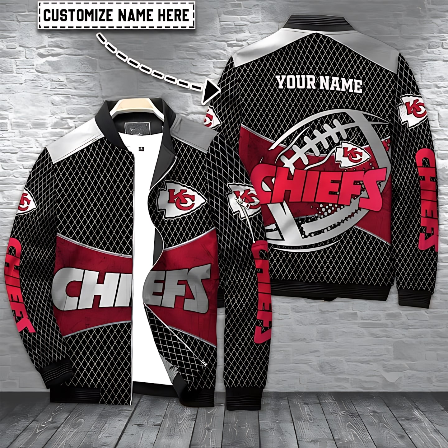Kansas City Chiefs Style Bomber Jacket For Fans