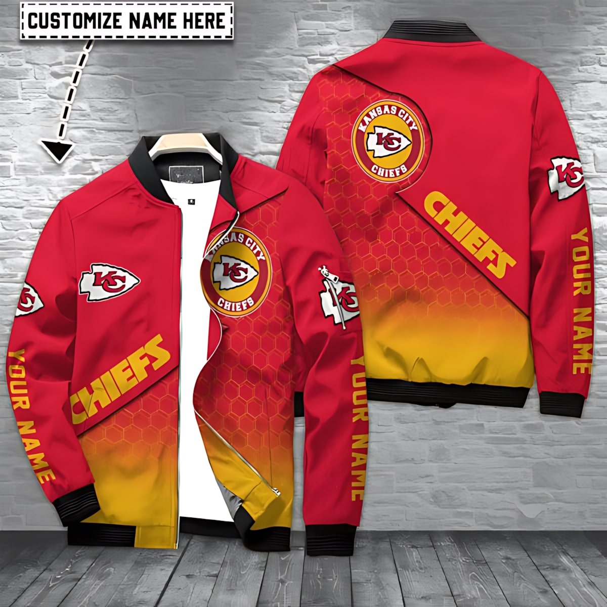 Kansas City Chiefs Style Bomber Jacket For Fans
