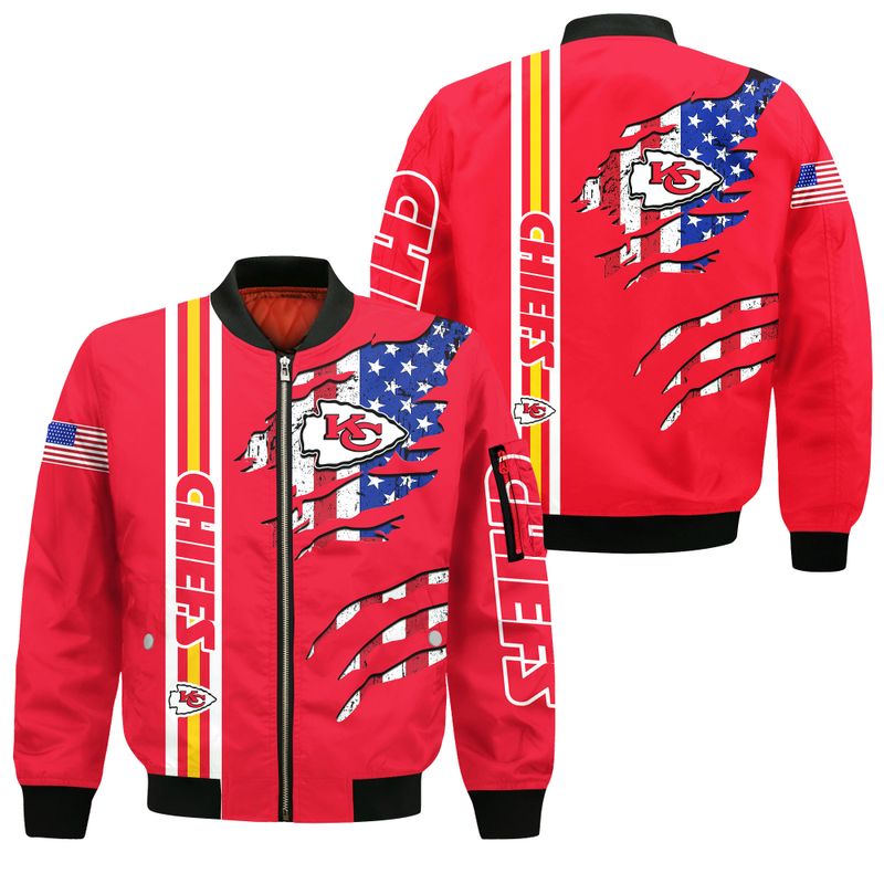 Kansas City Chiefs Style Bomber Jacket For Fans
