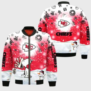 Kansas City Chiefs Xmas Snoopy Style Bomber Jacket For Fans