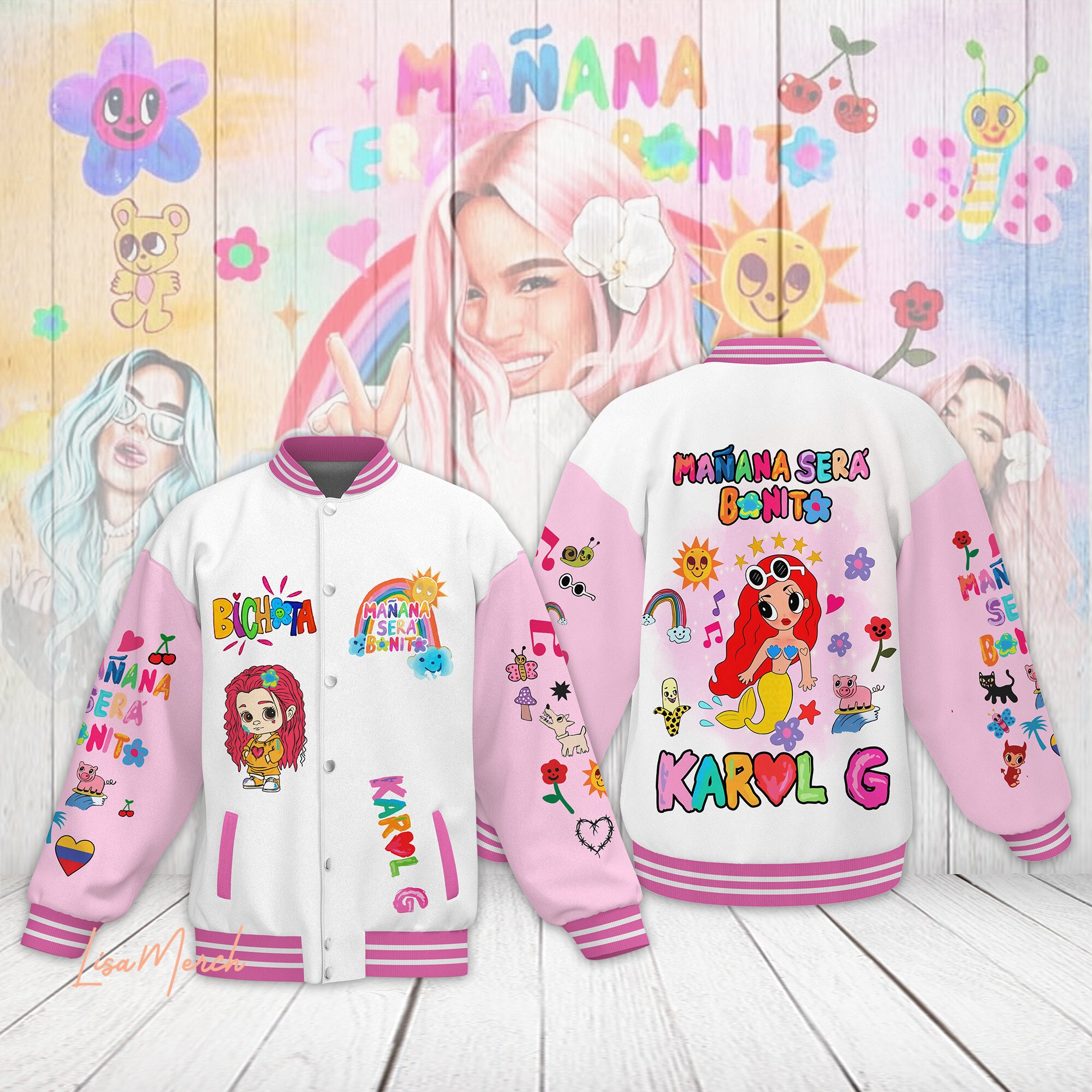 Karol G Music Style Baseball Jacket For Fans