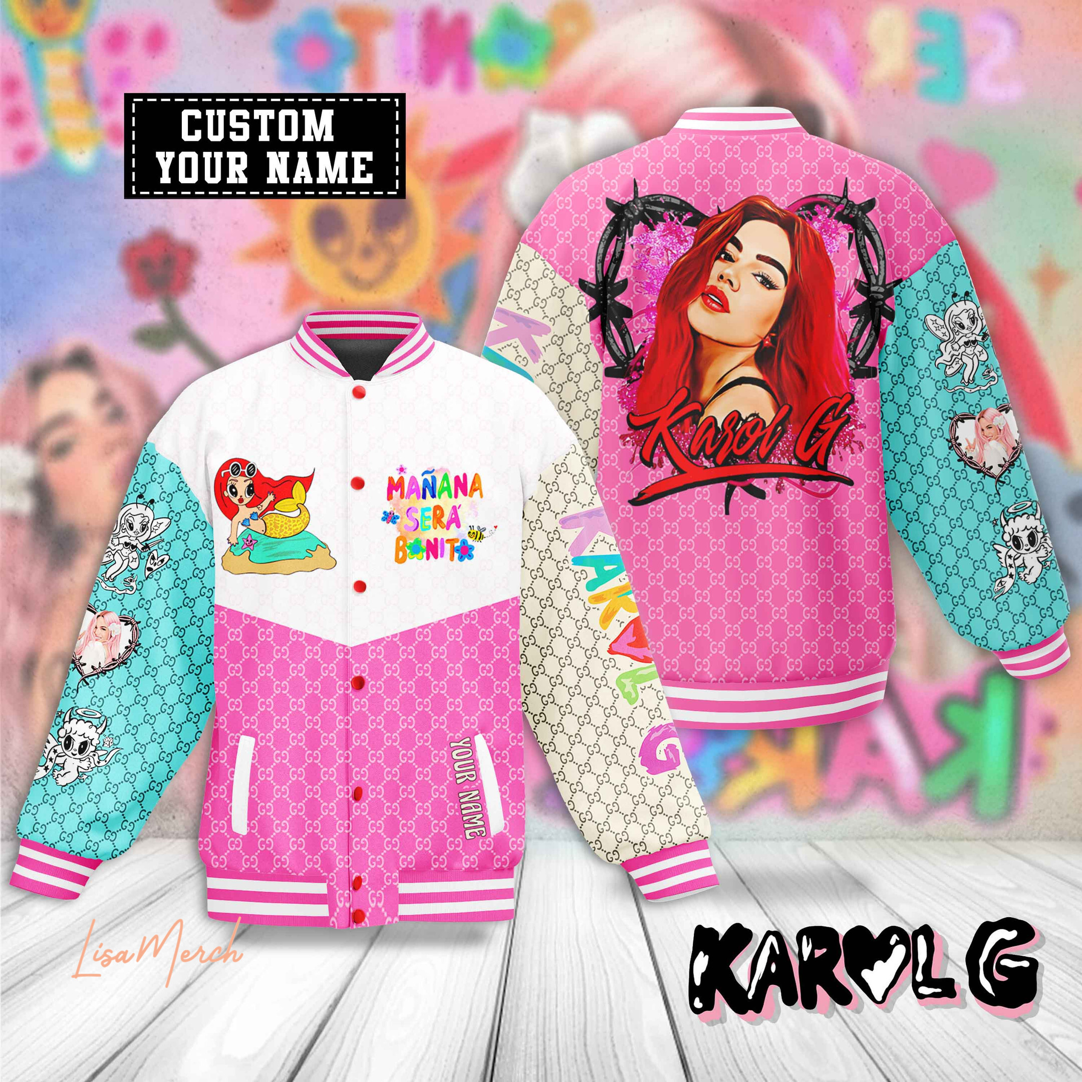 Karol G Music Style Baseball Jacket For Fans