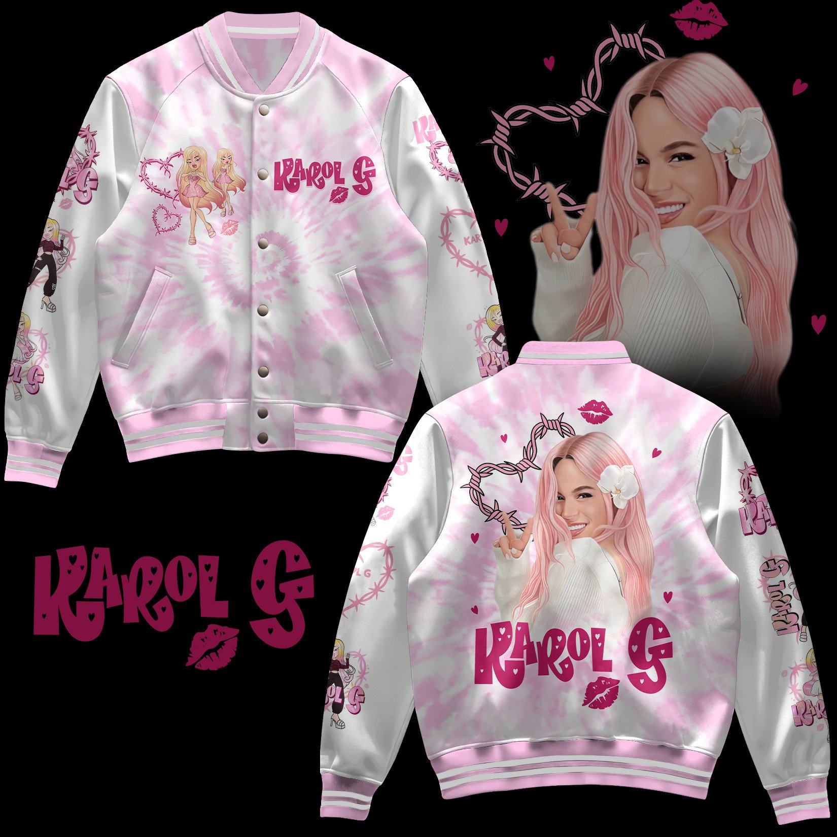Karol G Music Style Baseball Jacket For Fans