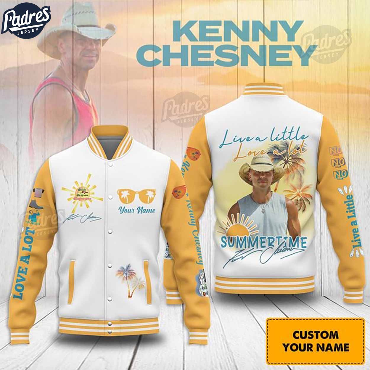 Kenny Chesney Music Style Baseball Jacket For Fans
