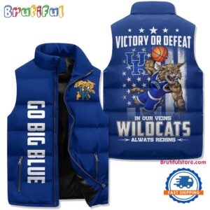 Kentucky Wildcats NCAA Style Sleeveless Puffer Jacket For Fans