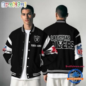 Las Vegas Raiders NFL Style Baseball Jacket For Fans