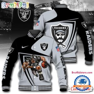 Las Vegas Raiders NFL Style Baseball Jacket For Fans