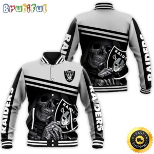 Las Vegas Raiders NFL Style Baseball Jacket For Fans
