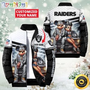 Las Vegas Raiders NFL Style Puffer Jacket For Fans