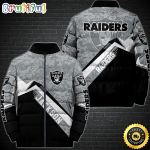 Las Vegas Raiders NFL Style Puffer Jacket For Fans