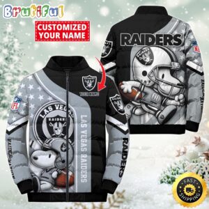 Las Vegas Raiders NFL Style Puffer Jacket For Fans