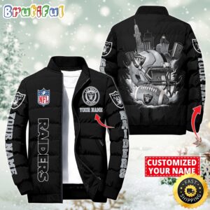 Las Vegas Raiders NFL Style Puffer Jacket For Fans