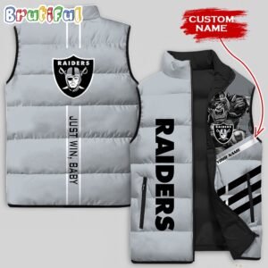 Las Vegas Raiders NFL Style Sleeveless Puffer Jacket For Fans