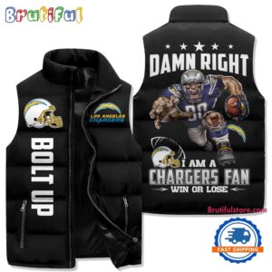 Los Angeles Chargers NFL Style Sleeveless Puffer Jacket For Fans