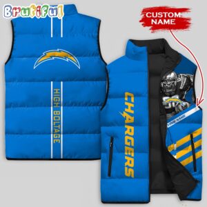 Los Angeles Chargers NFL Style Sleeveless Puffer Jacket For Fans