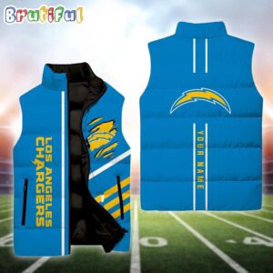 Los Angeles Chargers NFL Style Sleeveless Puffer Jacket For Fans