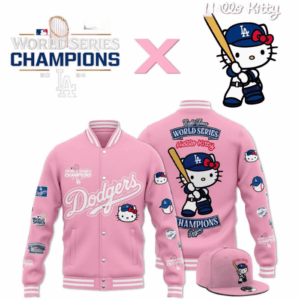 Los Angeles Dodgers x Hello Kitty MLB Style Baseball Jacket For Fans
