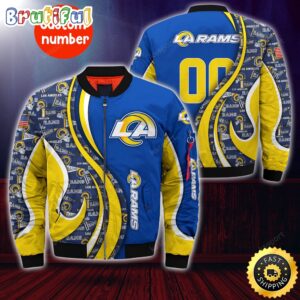 Los Angeles Rams NFL Style Bomber Jacket For Fans