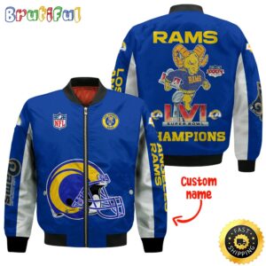 Los Angeles Rams NFL Style Bomber Jacket For Fans