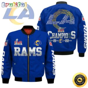 Los Angeles Rams NFL Style Bomber Jacket For Fans