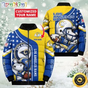 Los Angeles Rams NFL Style Puffer Jacket For Fans