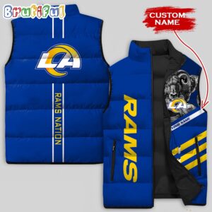 Los Angeles Rams NFL Style Sleeveless Puffer Jacket For Fans
