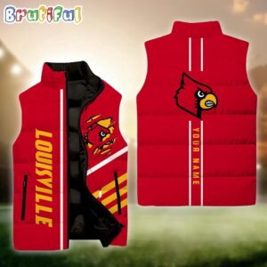 Louisville Cardinals NCAA Style Sleeveless Puffer Jacket For Fans