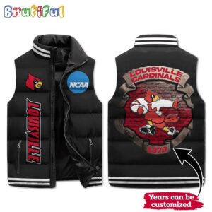Louisville Cardinals NCAA Style Sleeveless Puffer Jacket For Fans