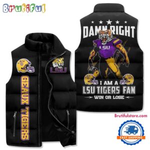 LSU Tigers NCAA Style Sleeveless Puffer Jacket For Fans