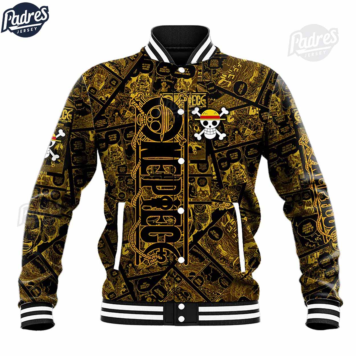 Luffy Zoro Sanji One Piece Anime Style Baseball Jacket For Fans