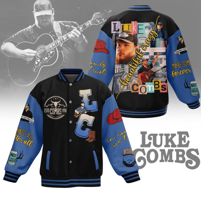 Luke Combs Music Style Baseball Jacket For Fans