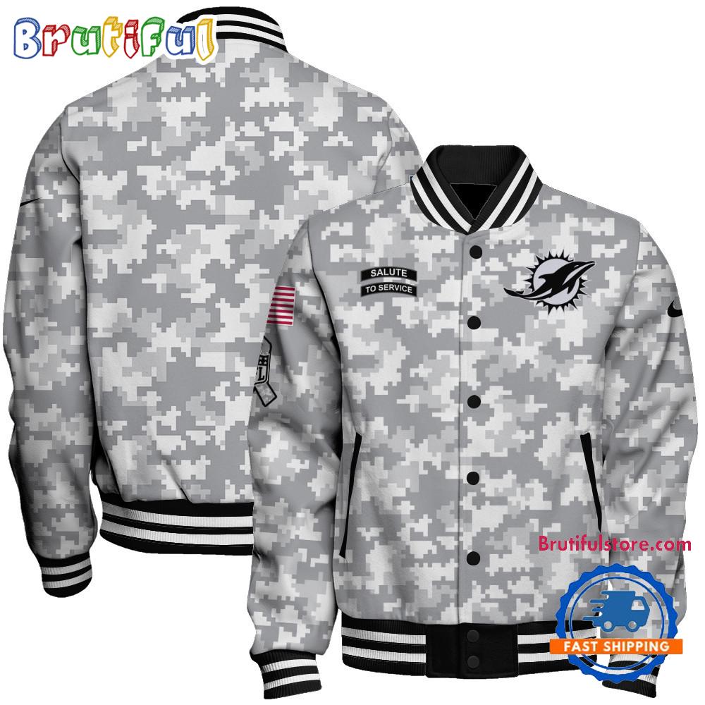 Miami Dolphins NFL Style Baseball Jacket For Fans