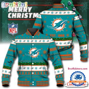 Miami Dolphins NFL Style Baseball Jacket For Fans