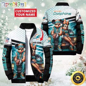 Miami Dolphins NFL Style Puffer Jacket For Fans