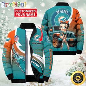Miami Dolphins NFL Style Puffer Jacket For Fans