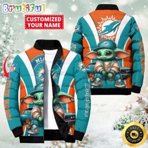 Miami Dolphins NFL Style Puffer Jacket For Fans
