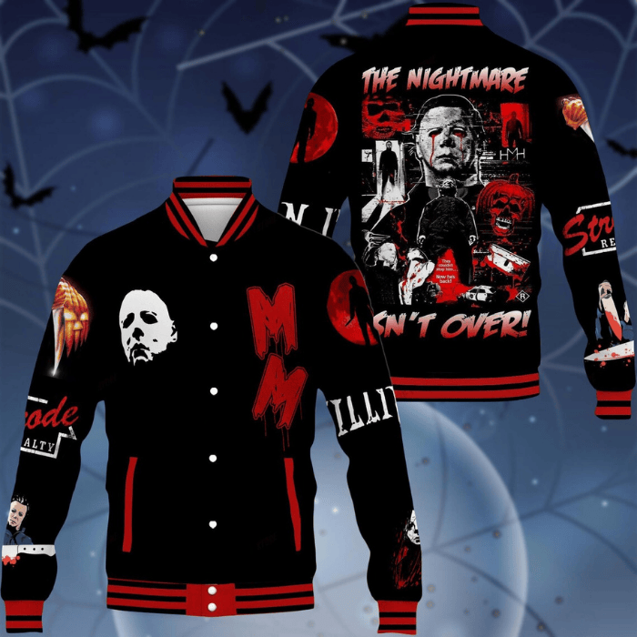 Michael Myers Movies Style Baseball Jacket For Fans