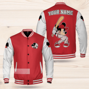 Mickey Mouse Cartoon Style Baseball Jacket For Fans