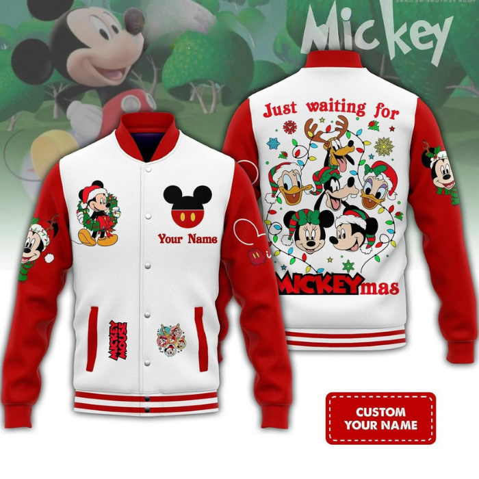 Mickey Mouse Cartoon Style Baseball Jacket For Fans
