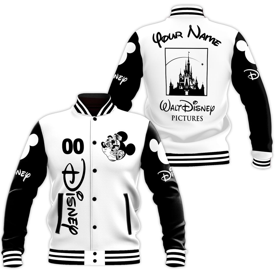 Mickey Mouse Cartoon Style Baseball Jacket For Fans