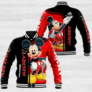 Mickey Mouse Cartoon Style Baseball Jacket For Fans