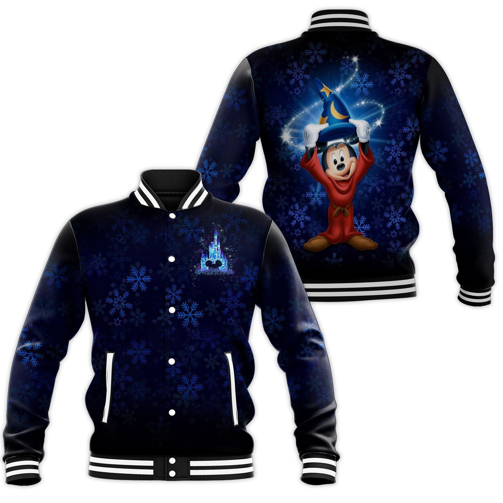 Mickey Mouse Cartoon Style Baseball Jacket For Fans
