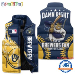 Milwaukee Brewers MLB Style Sleeveless Puffer Jacket For Fans