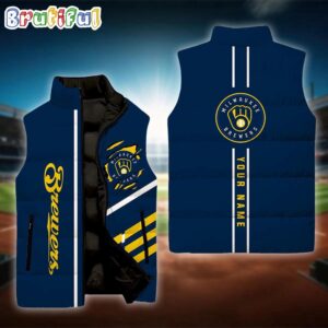 Milwaukee Brewers MLB Style Sleeveless Puffer Jacket For Fans