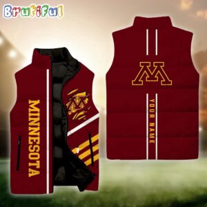 Minnesota Golden Gophers NCAA Style Sleeveless Puffer Jacket For Fans