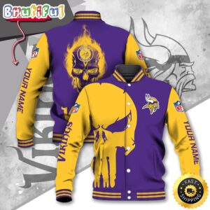 Minnesota Vikings NFL Style Baseball Jacket For Fans
