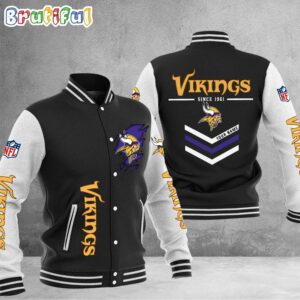 Minnesota Vikings NFL Style Baseball Jacket For Fans