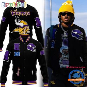 Minnesota Vikings NFL Style Baseball Jacket For Fans