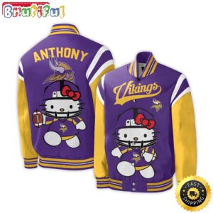 Minnesota Vikings NFL Style Baseball Jacket For Fans