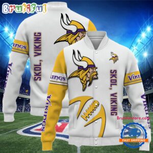 Minnesota Vikings NFL Style Baseball Jacket For Fans